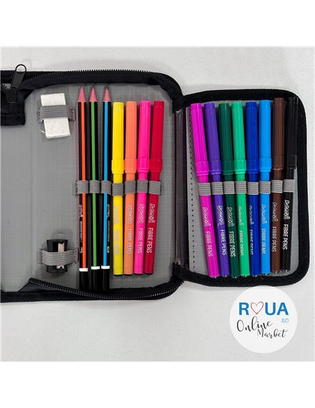 Penar echipat S-COOL SC2438, 1 fermoar, 32 piese, Dinosaurs