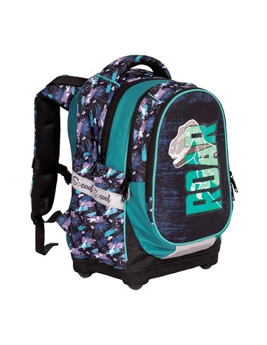 Ghiozdan troller anatomic S-COOL SC1513, Motiv dinozaur Ghiozdan troller anatomic S-COOL SC1513, Motiv dinozaur