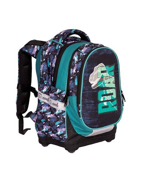 Ghiozdan troller anatomic S-COOL SC1513, Motiv dinozaur Ghiozdan troller anatomic S-COOL SC1513, Motiv dinozaur