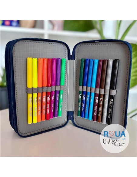 Penar echipat cu 3 fermoare YOLLO YL116, Dinozaur Penar echipat cu 3 fermoare YOLLO YL116, Dinozaur