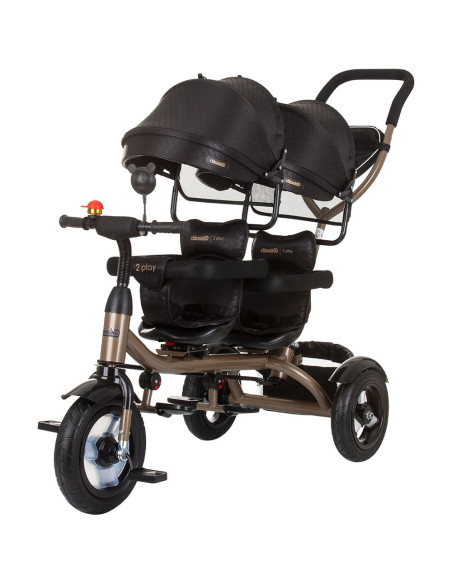 TRK2P0241OG,Tricicleta gemeni Chipolino 2Play obsidian gold