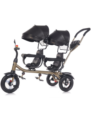 TRK2P0241OG,Tricicleta gemeni Chipolino 2Play obsidian gold