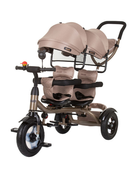 TRK2P0245GB,Tricicleta gemeni Chipolino 2Play golden beige