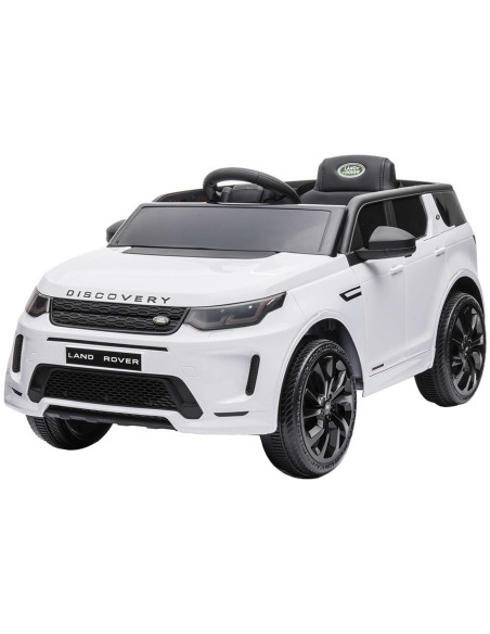 ELJLRD221WH,Masinuta electrica Chipolino SUV Land Rover Discovery cu scaun din piele si roti EVA white