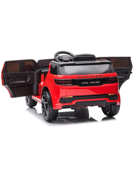 ELJLRD223RE,Masinuta electrica Chipolino SUV Land Rover Discovery cu scaun din piele si roti EVA red