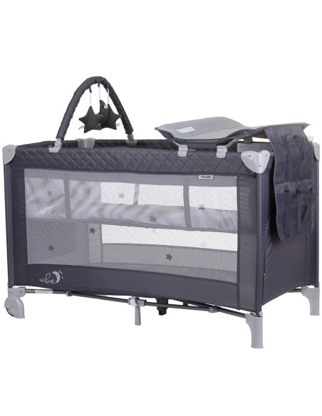 KOSILU241GN,Patut pliabil cu saltea de infasat Chipolino Luna granite