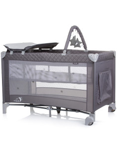 KOSILU242AS,Patut pliabil cu saltea de infasat Chipolino Luna ash grey 2
