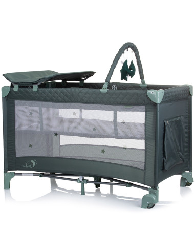 KOSILU244PG,Patut pliabil cu saltea de infasat Chipolino Luna pastel green