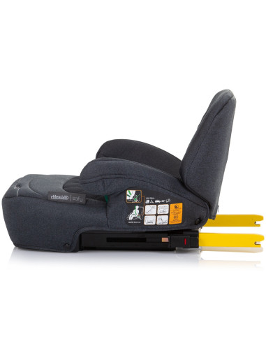 SDKSF0242GN,Inaltator auto Chipolino Safy I-Size 125-150 cm granite cu sistem Isofix