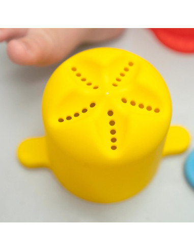 BB-13145,Baby Einstein - Set de pahare senzoriale pentru stivuire si scurgere, "Ocean Explorers Opuss"