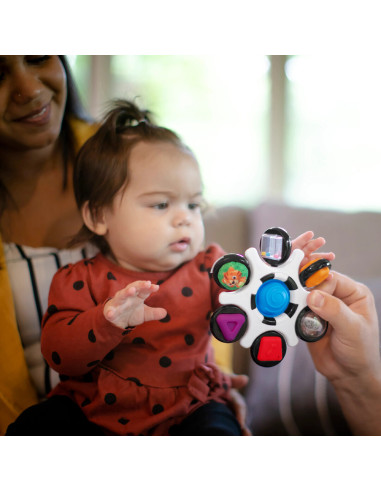 BB-12491,Baby Einstein - Jucarie senzoriala Curiosity Clutch Twist & Pop Rattle Teether