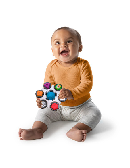 BB-12491,Baby Einstein - Jucarie senzoriala Curiosity Clutch Twist & Pop Rattle Teether