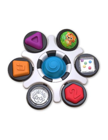 BB-12491,Baby Einstein - Jucarie senzoriala Curiosity Clutch Twist & Pop Rattle Teether