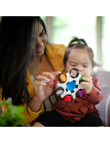 BB-12491,Baby Einstein - Jucarie senzoriala Curiosity Clutch Twist & Pop Rattle Teether
