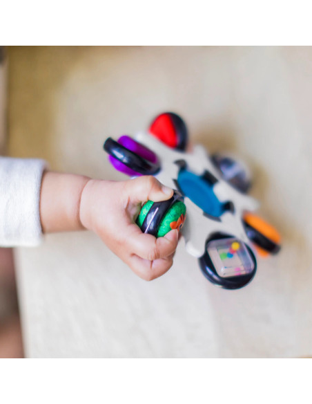 BB-12491,Baby Einstein - Jucarie senzoriala Curiosity Clutch Twist & Pop Rattle Teether