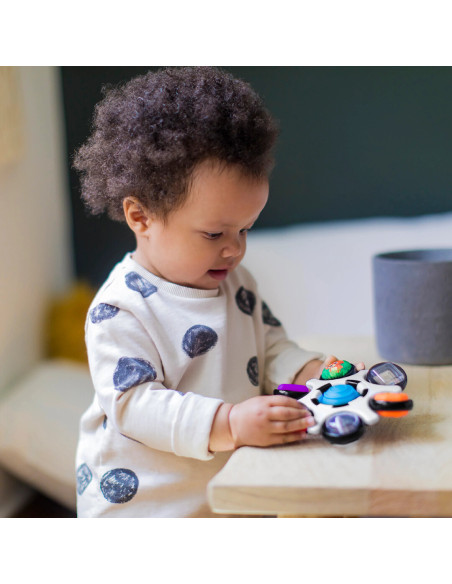 BB-12491,Baby Einstein - Jucarie senzoriala Curiosity Clutch Twist & Pop Rattle Teether