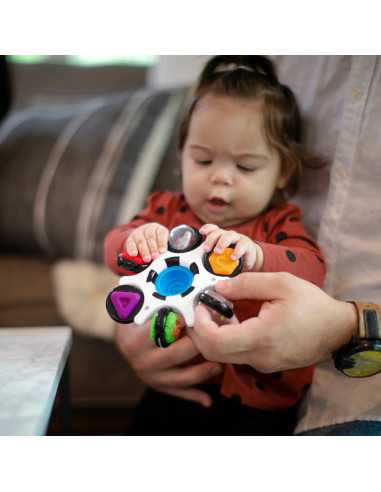 BB-12491,Baby Einstein - Jucarie senzoriala Curiosity Clutch Twist & Pop Rattle Teether