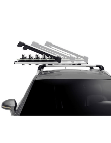 TA732500,Suport 5 perechi schiuri Thule SnowPack Extender 7325 Argintiu cu prindere pe bare transversale aluminiu cu profil T
