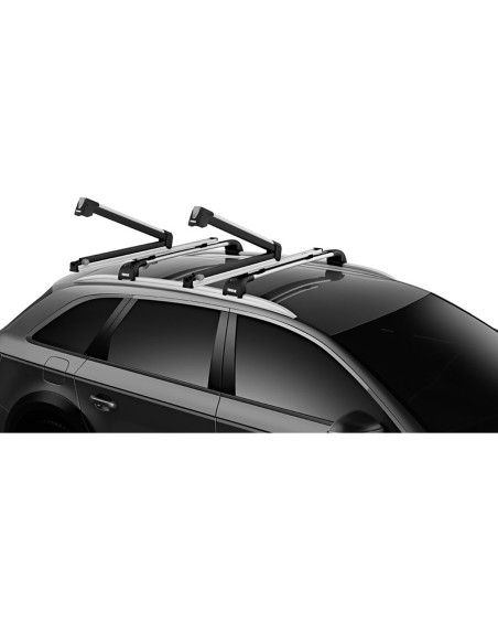 TA732500,Suport 5 perechi schiuri Thule SnowPack Extender 7325 Argintiu cu prindere pe bare transversale aluminiu cu profil T