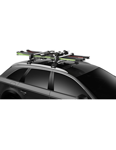 TA732500,Suport 5 perechi schiuri Thule SnowPack Extender 7325 Argintiu cu prindere pe bare transversale aluminiu cu profil T