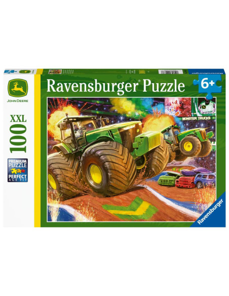 RVSPC12983,Puzzle John Deere Cu Roti Mari 100 Piese