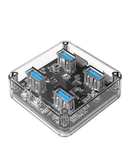MH4U-U3-03-CR,Hub USB Orico MH4U USB3.0 transparent