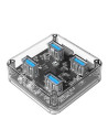 MH4U-U3-03-CR,Hub USB Orico MH4U USB3.0 transparent