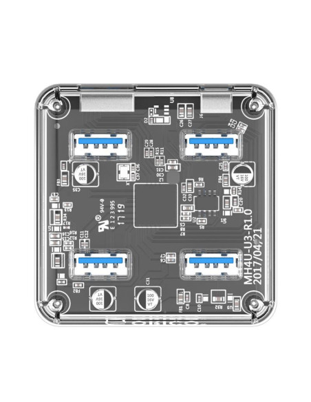 MH4U-U3-03-CR,Hub USB Orico MH4U USB3.0 transparent