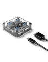 MH4U-U3-03-CR,Hub USB Orico MH4U USB3.0 transparent