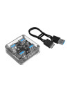 MH4U-U3-03-CR,Hub USB Orico MH4U USB3.0 transparent