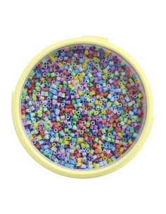 Ha180-50,Galeata cu 10000 margele de calcat Hama midi mix de 10 culori pastel (mix-50) 2
