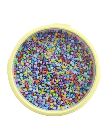 Ha180-50,Galeata cu 10000 margele de calcat Hama midi mix de 10 culori pastel (mix-50)
