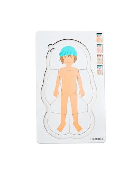 Vin761582,Puzzle multistrat anatomie baiat, 28 de piese