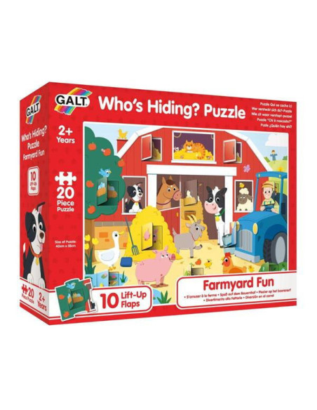 1005536,Puzzle cu surprize - Distractie la ferma (20 piese)