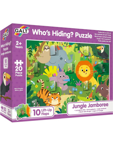 1005539,Puzzle deschide ferestrele - Jungla ( 20 piese)