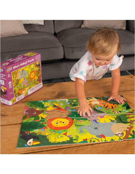1005539,Puzzle deschide ferestrele - Jungla ( 20 piese)