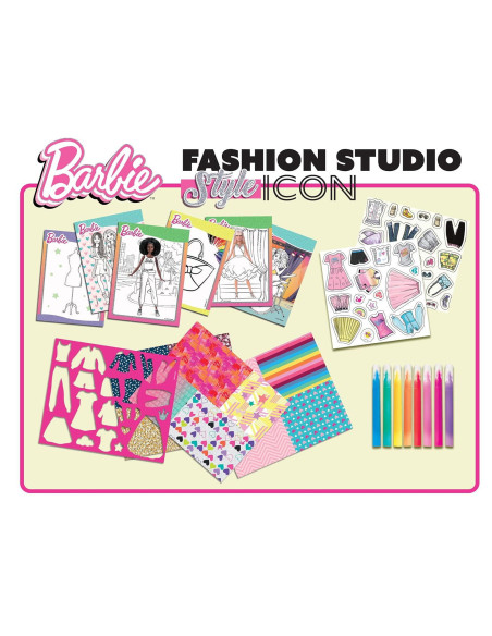 L12839,Set de colorat cu activitati Barbie - Fashion Icon