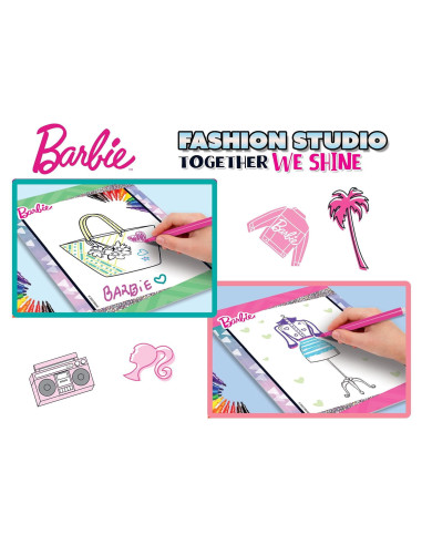 L12808,Set de colorat cu activitati Barbie - Fashion Studio