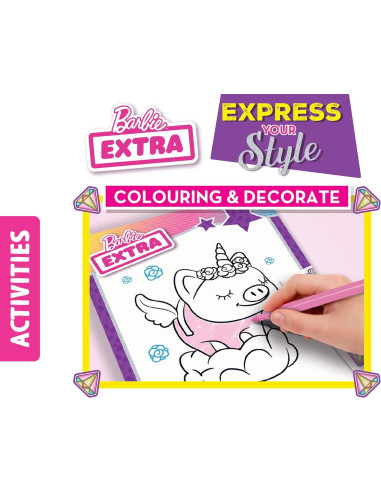 L12679,Carte de colorat cu activitati Barbie - Stilul tau