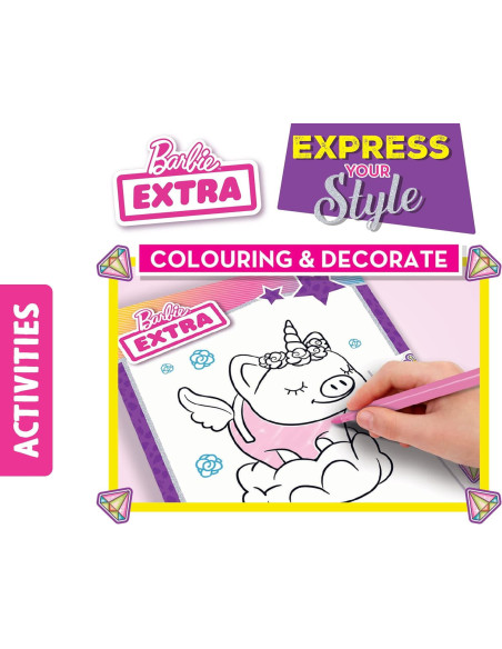 L12679,Carte de colorat cu activitati Barbie - Stilul tau