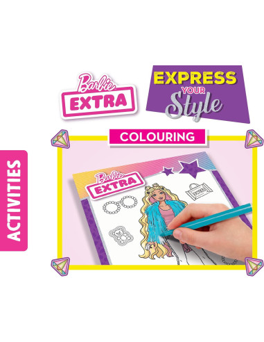 L12679,Carte de colorat cu activitati Barbie - Stilul tau