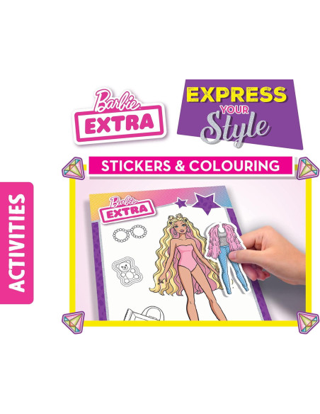 L12679,Carte de colorat cu activitati Barbie - Stilul tau