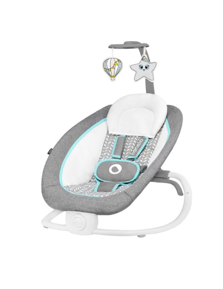 BN-LO-PASCAL_GREY_SCANDI,Fotoliu balansoar, Lionelo, Cu vibratii, Pascal Scandi, Cu 12 melodii linistitoare, Pliabil, 80x49 cm, 