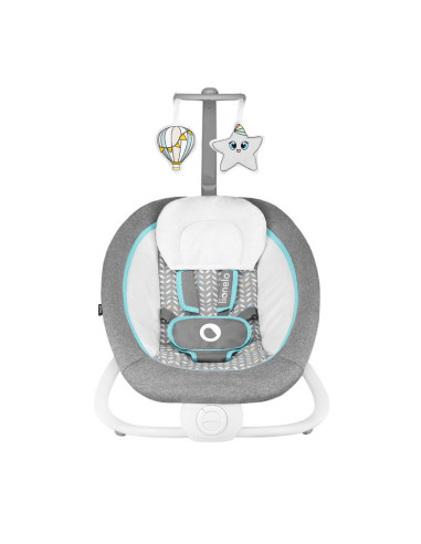 BN-LO-PASCAL_GREY_SCANDI,Fotoliu balansoar, Lionelo, Cu vibratii, Pascal Scandi, Cu 12 melodii linistitoare, Pliabil, 80x49 cm, 