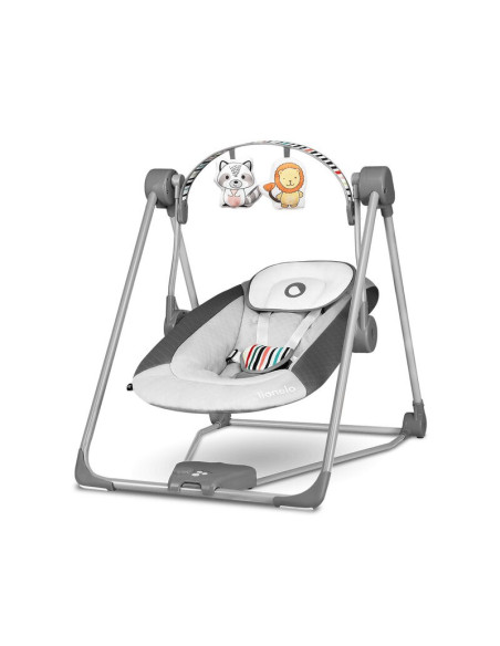 BN-LO-OTTO_COZY_GREY,Fotoliu balansoar, Lionelo, Otto Cozy, Cu melodii, Cu 5 viteze de balansare, Cu temporizator, 57x55 cm, Gri