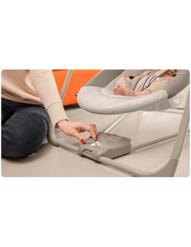 BN-LO-OTTO_COZY_GREY,Fotoliu balansoar, Lionelo, Otto Cozy, Cu melodii, Cu 5 viteze de balansare, Cu temporizator, 57x55 cm, Gri