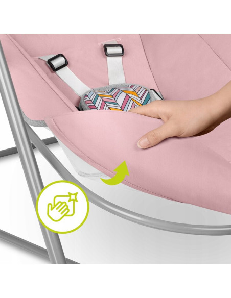 BN-LO-OTTO_PINK_BABY,Fotoliu balansoar, Lionelo, Otto Cozy, Cu melodii, Cu 5 viteze de balansare, Cu temporizator, 57x55 cm, Roz