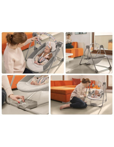BN-LO-OTTO_PINK_BABY,Fotoliu balansoar, Lionelo, Otto Cozy, Cu melodii, Cu 5 viteze de balansare, Cu temporizator, 57x55 cm, Roz
