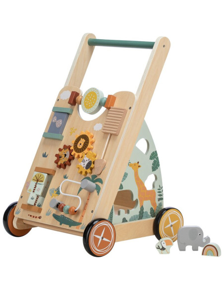 BN-80593,Antepremergator, Free2Play, My First Steps, Cu multiple activitati, Din lemn, 31.8 x 26.5 x45.5 cm, Safari