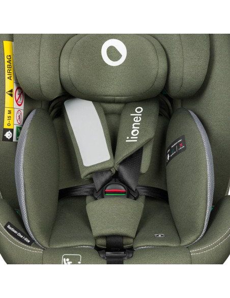 BN-LO-BASTIAAN_ONE_I-SIZE_GREEN_OLIVE,Scaun auto, Lionelo, Bastiaan One i-Size, 4 in 1, Protectie laterala, Cu spatar inclinabil